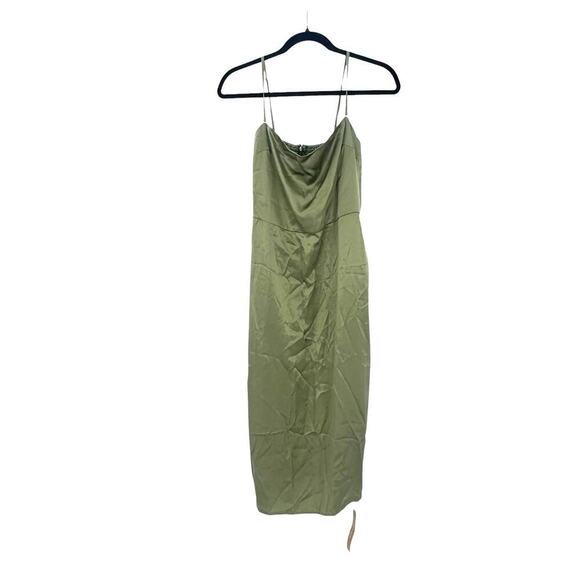 Reformation Oaklie Strap Silk Midi Slip Dress Sleeveless Artichoke Size 4 NWT - Picture 1 of 11